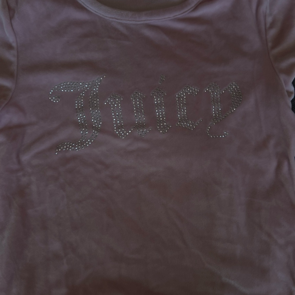 Juicy Couture Pink T-Shirt with Matching Pants with Rhinestone Logo